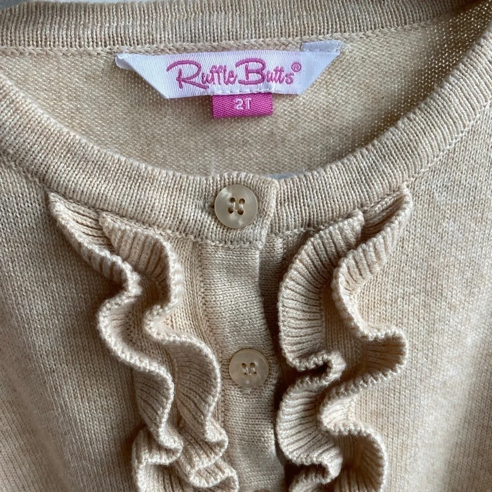 Ruffle Butts Pink Cardigan Size 2T